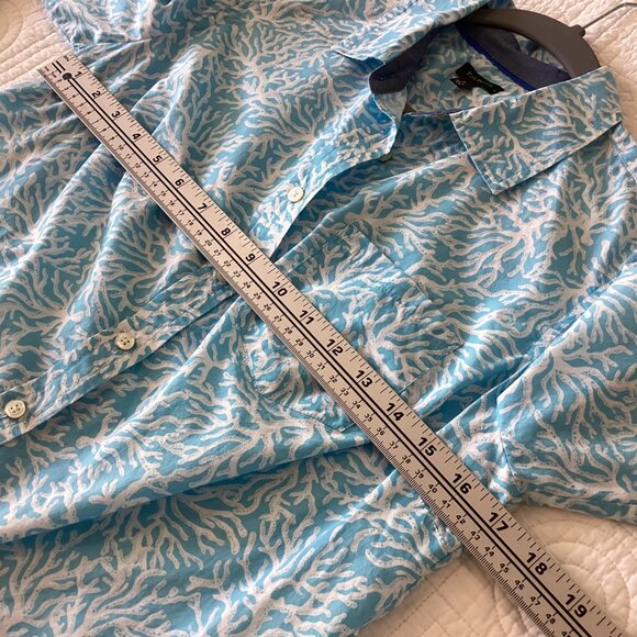 Talbots Blue Coral Button Down Semi Fitted Long Sleeve Casual Shirt Size S - Picture 6 of 8